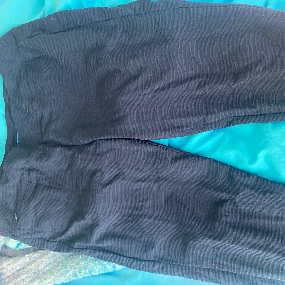 Navy zebra textured pants